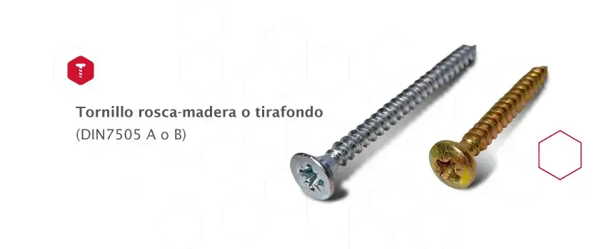 Tornillo rosca-madera o tirafondo DIN 7505 A o B de Tormetal en diferentes acabados